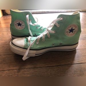 Teal Converse All Stars M 5 W 7 Chuck Taylors Sneakers Green Blue Great!!